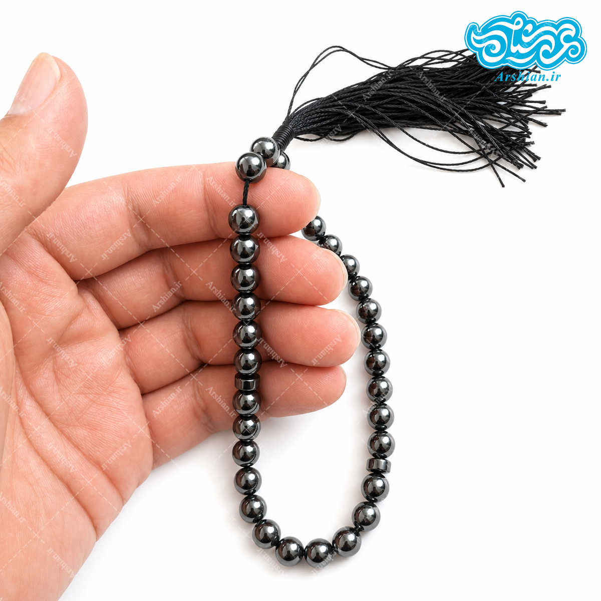تسبیح حدید 33تایی نمره8 کد T8H33