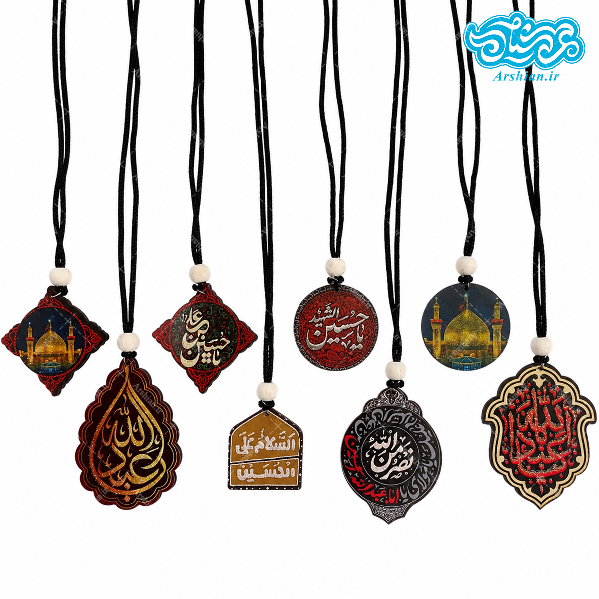 آویز چوبی دو طرفه با موضوع امام حسین علیه السلام