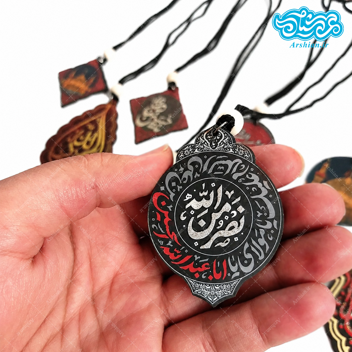 آویز چوبی دو طرفه با موضوع امام حسین علیه السلام