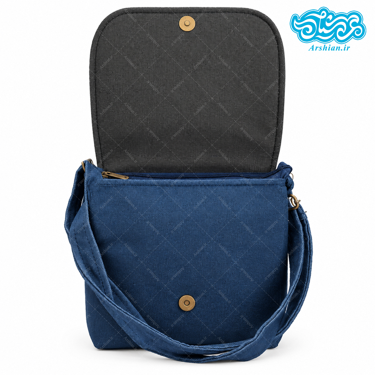 ست کیف مخمل و روسری طرح گل آیین کد KRG007